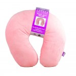 VIAGGI Feather Soft Microfibre U Shape Travel Neck Pillow - Light Pink